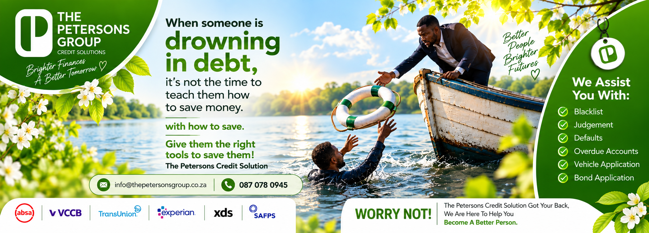 The Petersons Credit Solutions marketing campaign