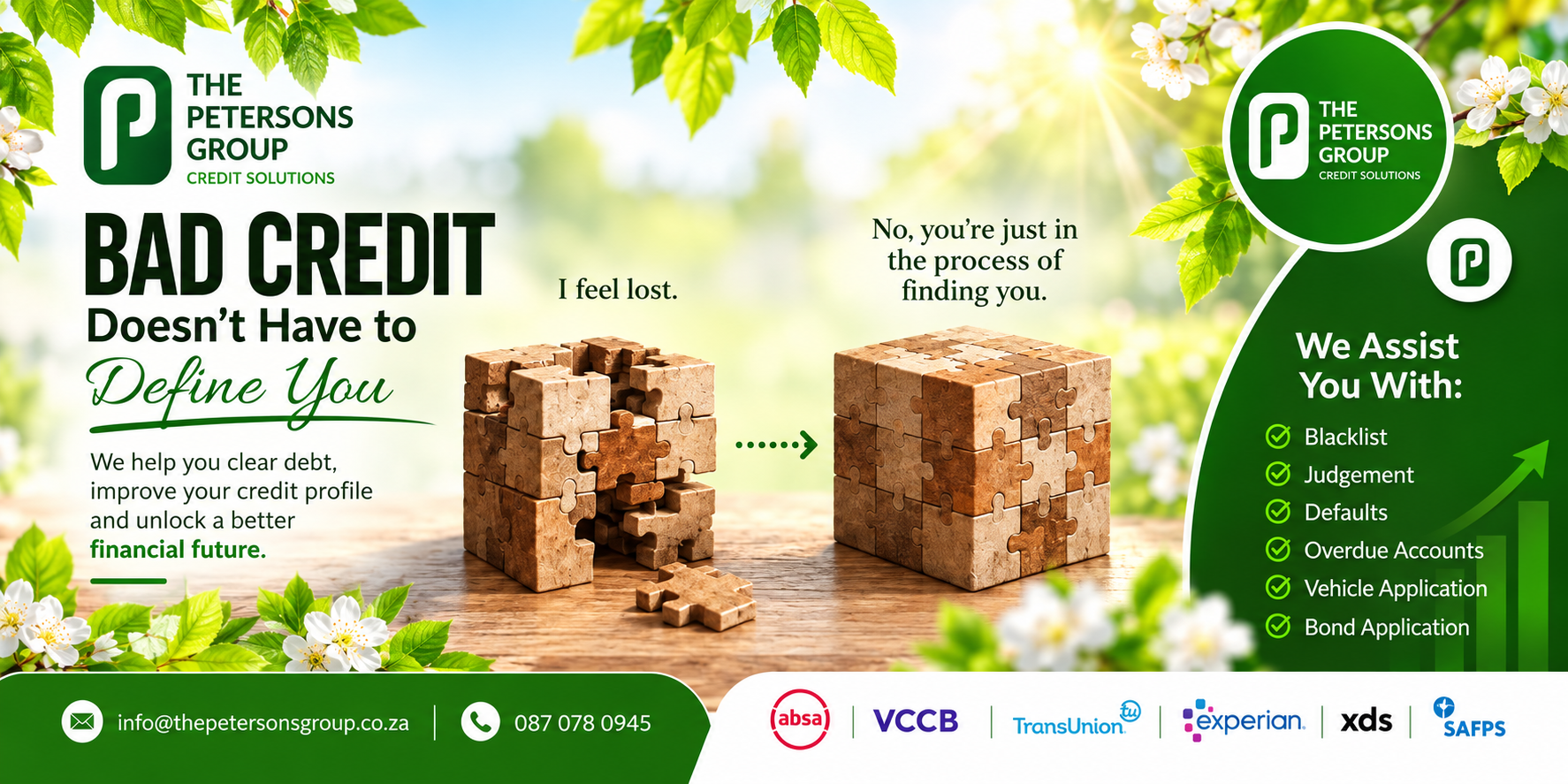 The Petersons Credit Solutions marketing campaign